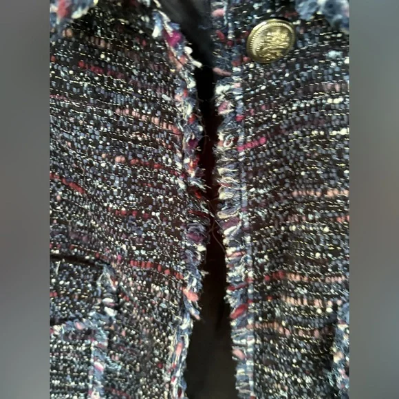 Zara Tweed Fringe Hem Blazer - Picture 11 of 17
